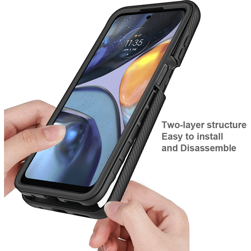 Techsuit - Defense360 Pro + Screen Protector - Motorola Moto G22 - crna slika 3