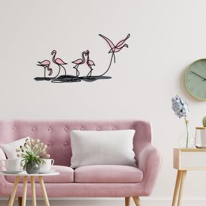 Wallity Metalna zidna dekoracija Flamingo S