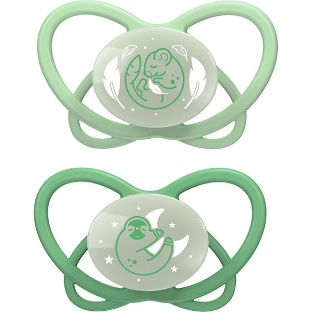nip® Duda varalica My Butterfly Night Green 5-18mj (veličina 2) - Silikon, 2kom Zelena slika 1