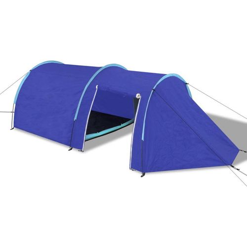 Šator za kampiranje za 4 osobe tamna plava/svjetla plava slika 9