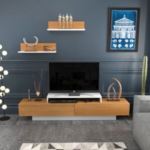 TV Komoda Lusi - Bijela, Boja Tikovine