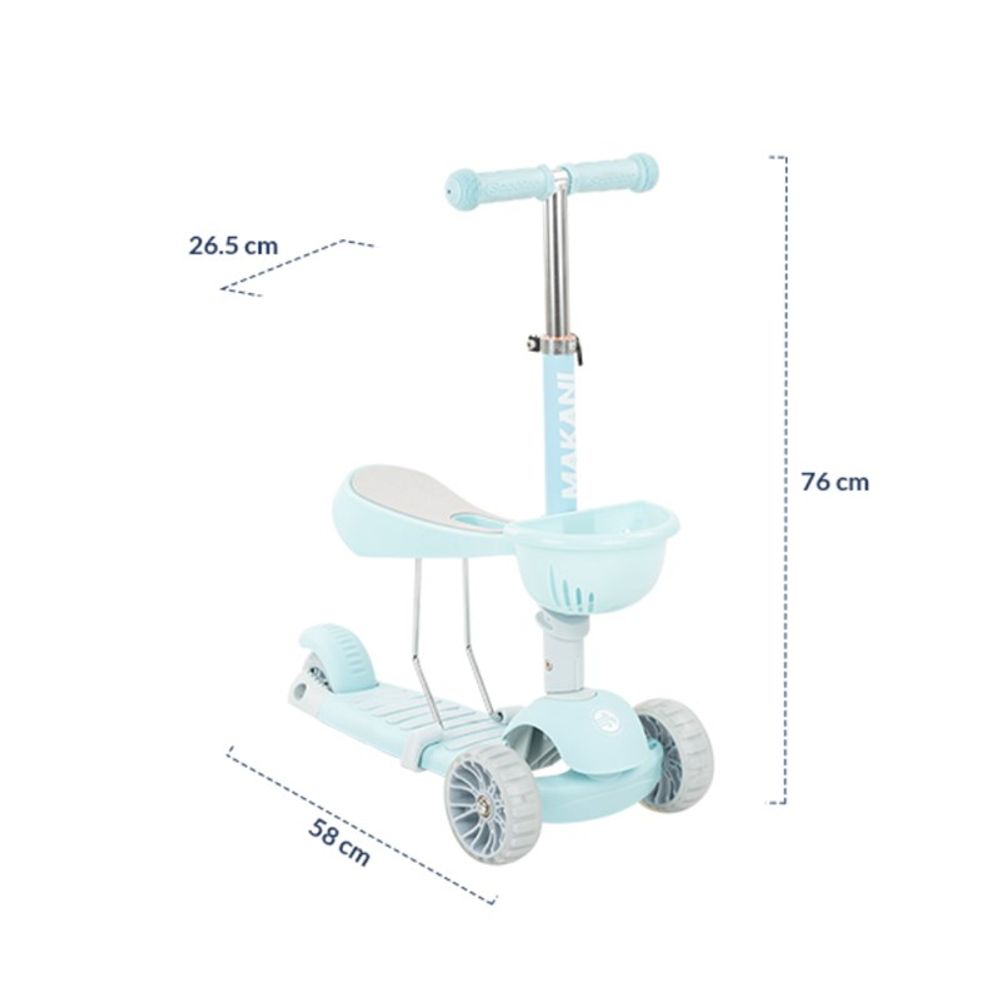 Kikka Boo Makani Romobil Bonbon 3U1, Candy Blue slika 8