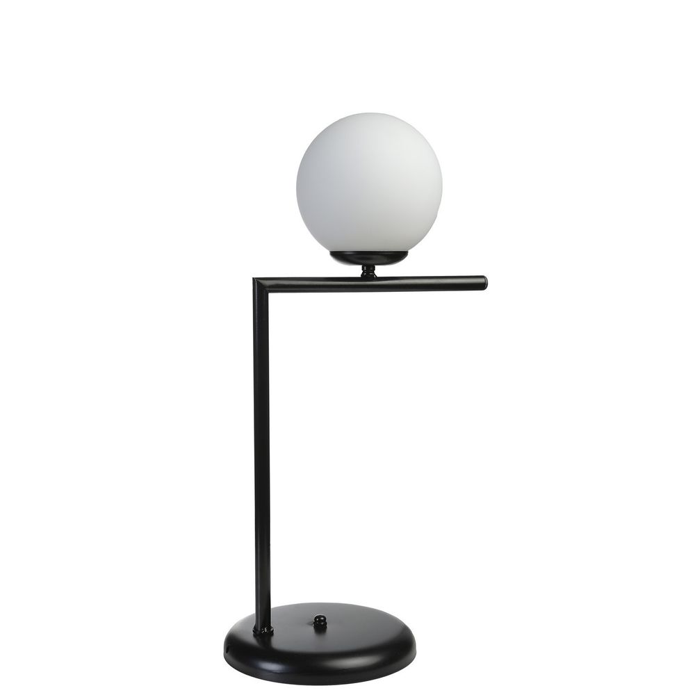 Araz Crno-Bijela Staklena Stolna Lampa slika 3