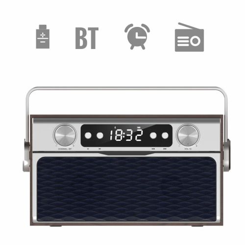 MANTA radio FM, budilica, sat, LCD, BT, USB, microSD, baterija, Ibiza RDI917PRO slika 2