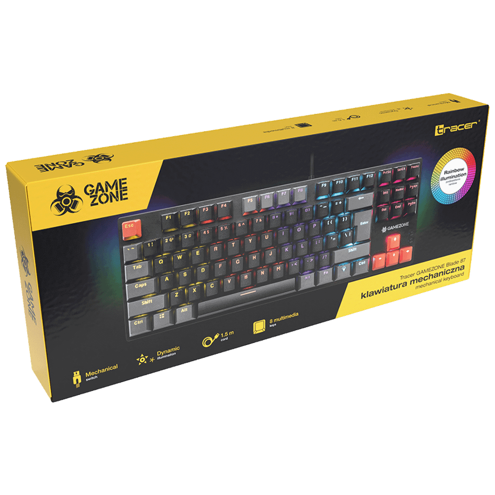 Tracer Tastatura sa LED osvjetljenjem, gaming, mehanička - GAMEZONE Blade 87 slika 5