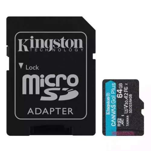 Micro SDXC Kingston 64GB  64GB class 10 U3 170MB/s - 70MB/s + adapter slika 1