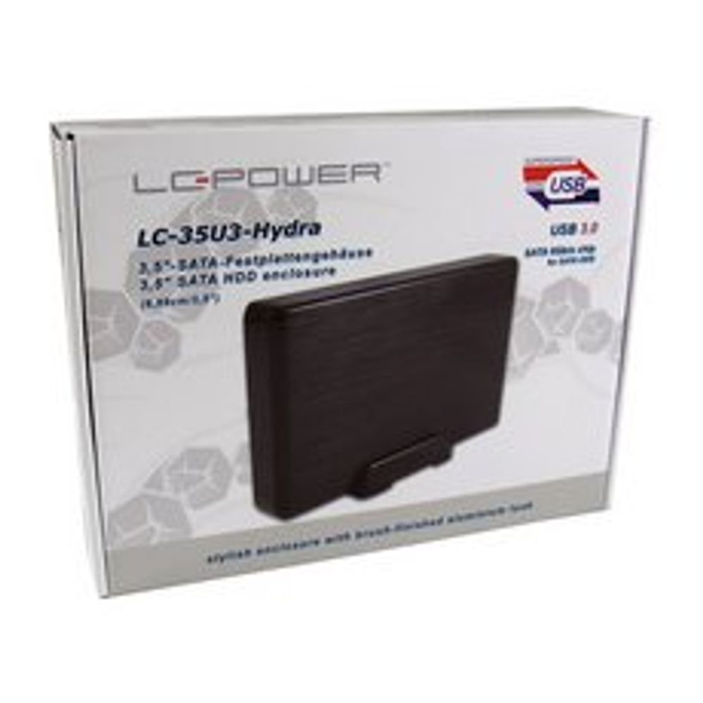 LC-Power USB3.0 Enclosure 3.5"LC-35U3-Hydra,aluminium&plastic slika 2