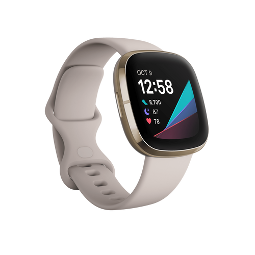 Fitbit Sense, Lunar White/Soft Gold slika 2