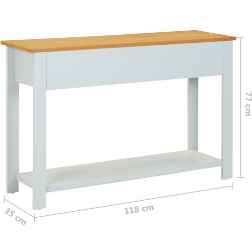 Konzolni stol od masivne hrastovine 118 x 35 x 77 cm slika 27