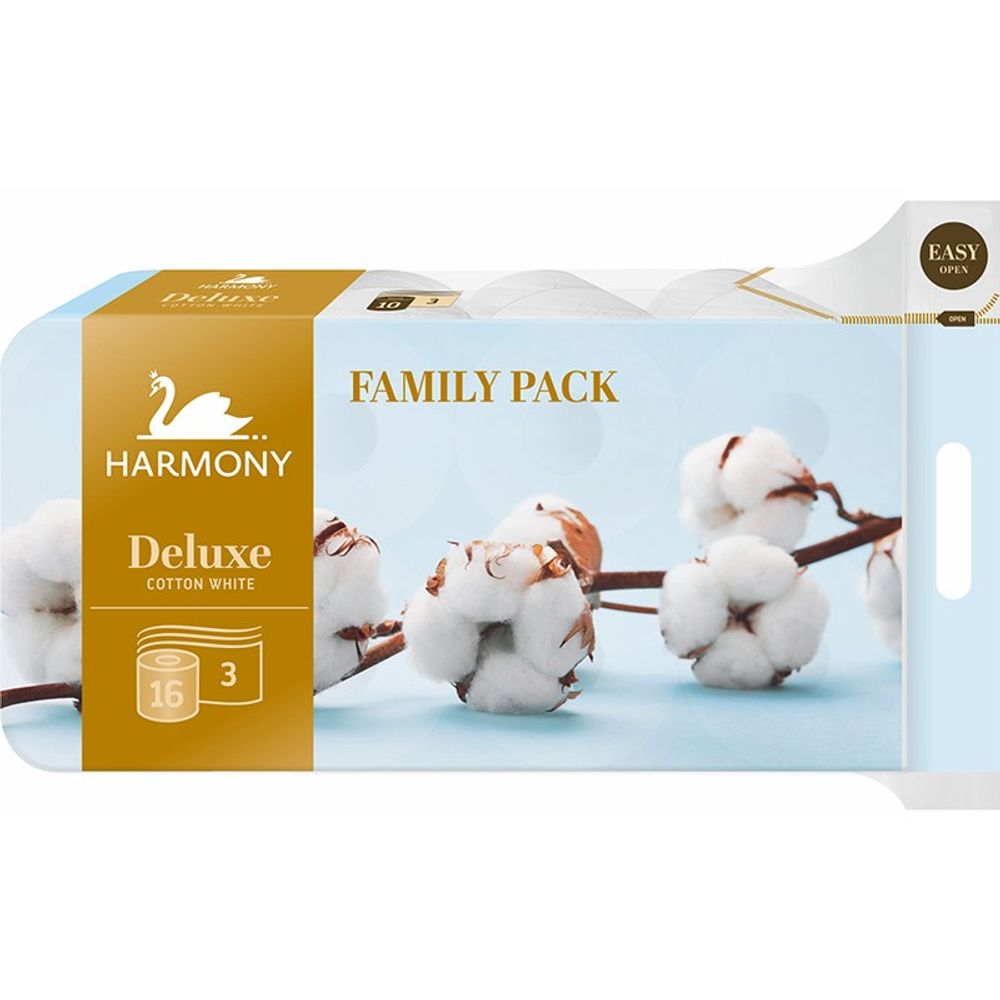 Harmony toaletni papir Deluxe Cotton White 16/1 slika 1
