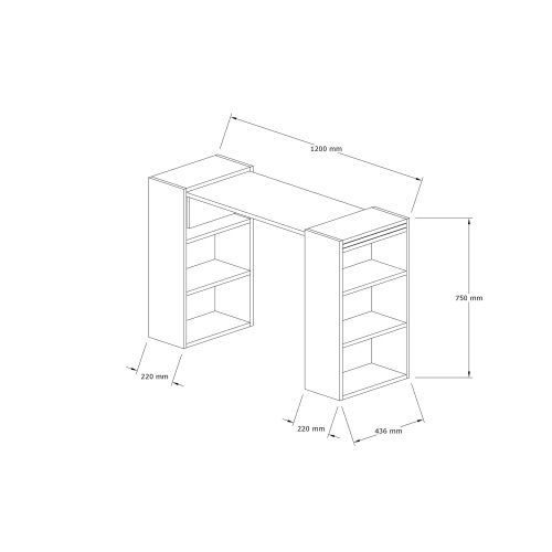 Woody Fashion Studijski stol, Handy - Walnut, White slika 4