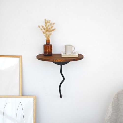 Leo - Chesnut, Black Chesnut
Black Wall Shelf slika 2