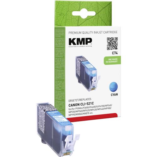 KMP tinta zamijenjen Canon CLI-521 kompatibilan  cijan C74 1510,0003 slika 2