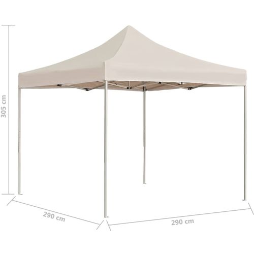Profesionalni sklopivi šator za zabave 3 x 3 m krem slika 29