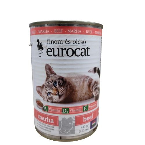 Euro cat konzervirana hrana za odrasle mačke  415G govedina  slika 1