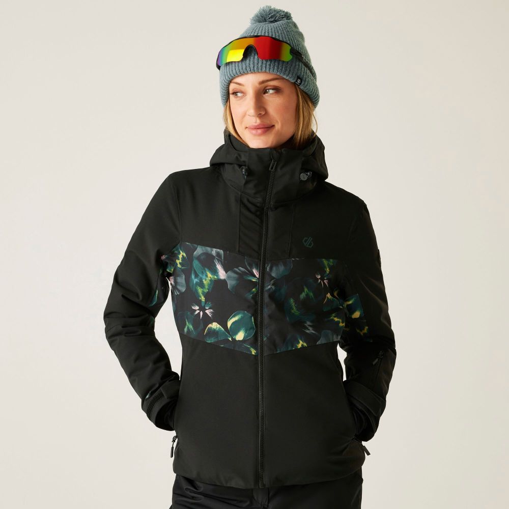 Dare2B Ženska jakna Iced, Black/Electric Floral slika 3