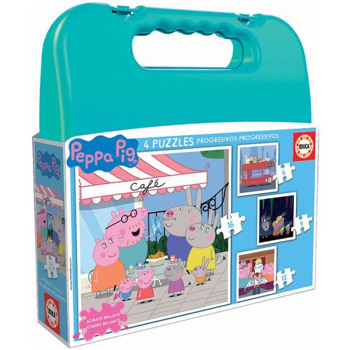 Peppa Pig kovčeg s progresivim puzzlama slika 1