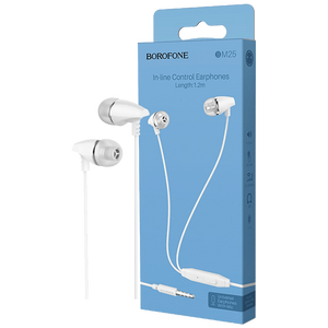 Borofone Slušalice sa mikrofonom, 3.5 mm,dužina kabela 1.2 met,bijela - BM25 Sound edge