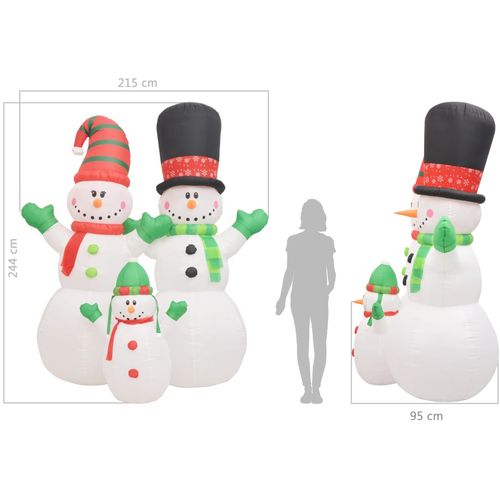 Obitelj božićnih snjegovića na napuhavanje LED IP44 240 cm slika 26