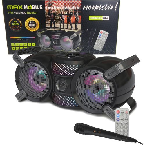 MaxMobile zvučnik bluetooth TWS KARAOKE NF4069 RGB LED Z.Boys slika 1