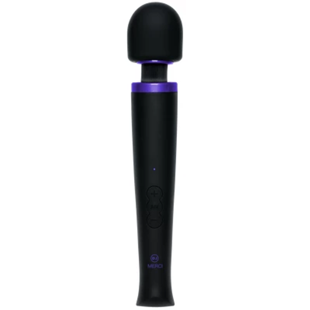 Doc Johnson punjivi Power Wand - ultra-snažan silikonski masažer s vibratorom - crni slika 1