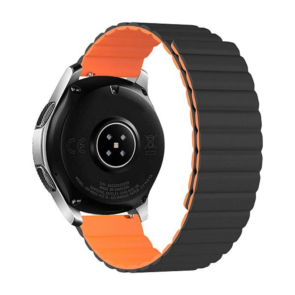 MAXMOBILE REMEN ZA PAMETNI SAT-Univer.,DSJ-32-00T,20mm,#7 black orange slika 1