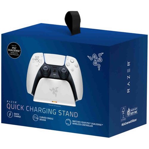 Razer Quick Charging Stand brzi punjač za džojstik PS5 beli slika 4