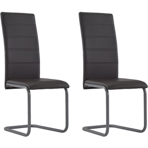 Konzolne blagovaonske stolice od umjetne kože 2 kom smeđe slika 1