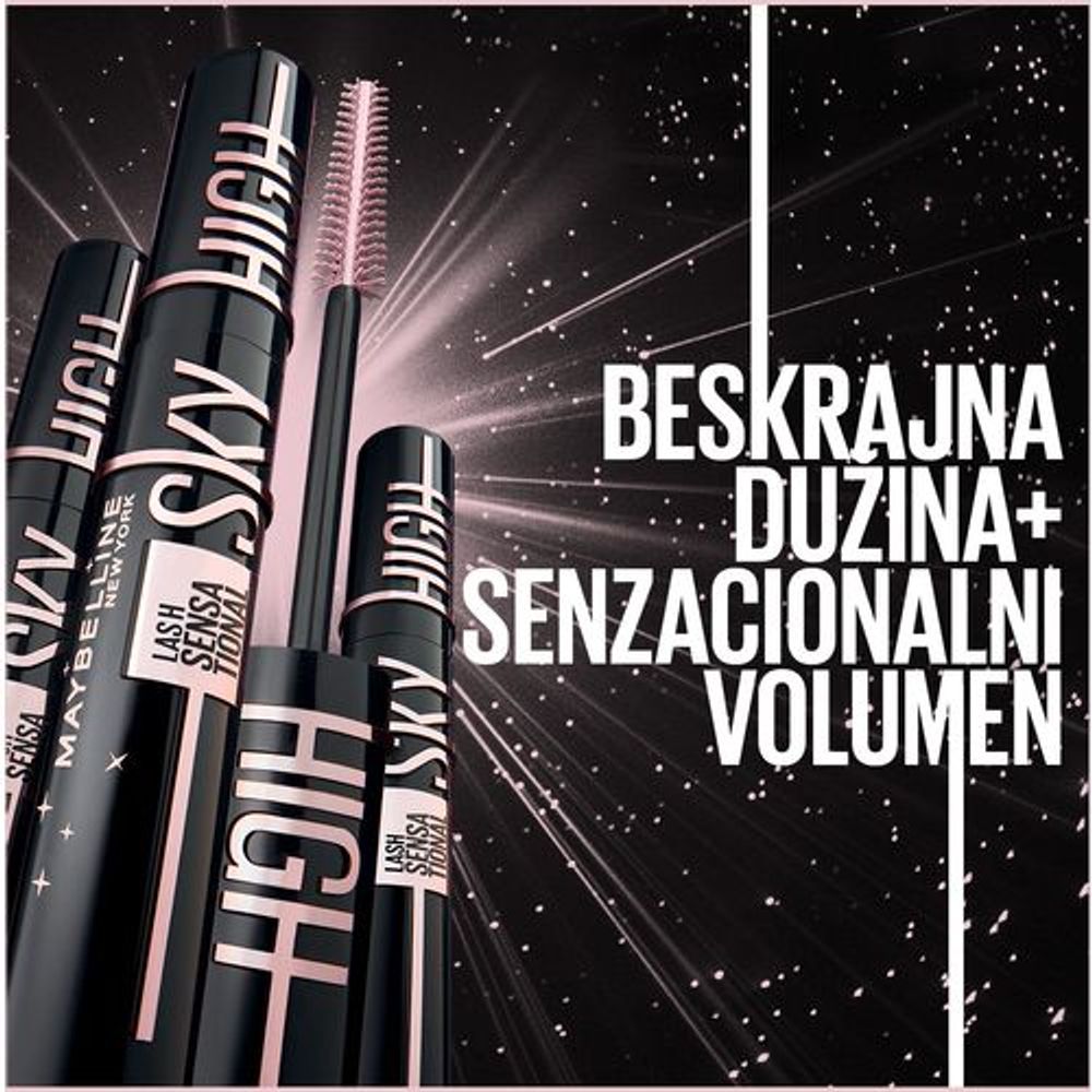 Maybelline New York Maskara Lash Sensational Sky High Cosmic Black slika 10