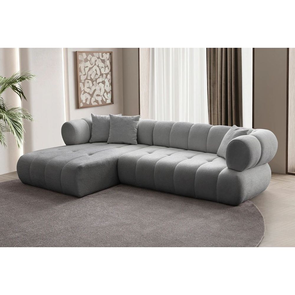 Ugaona Sofa Petra Lijeva - Siva slika 1