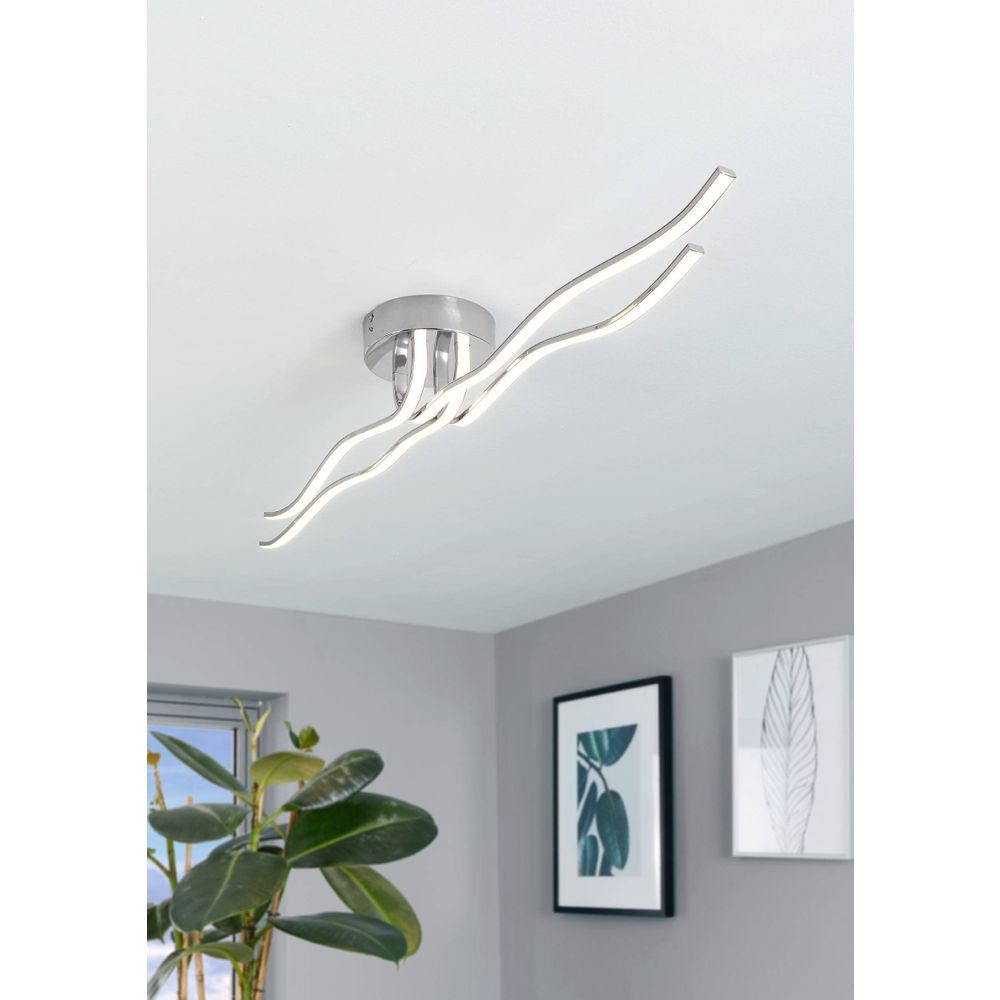 Eglo Roncade zidna/stropna LED lampa, 40W, D 1160, aluminij/krom bijela slika 7