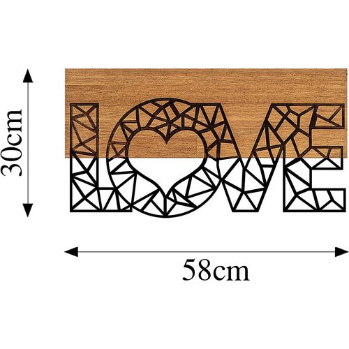 Wallity Drvena zidna dekoracija, Love - 323 slika 7