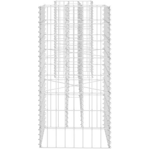 Gabionska sadilica u H-obliku od čelične žice 260 x 40 x 80 cm slika 8