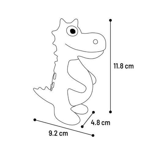 LATEX DINO ČRNI S - Igračka za Pse slika 2