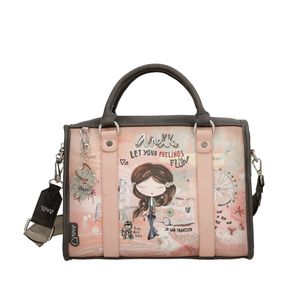 Torba fashion Anekke SS24 Peace&Love pink L-30x21x15cm 38821-189 P8