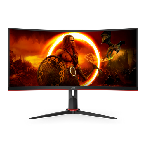 AOC CU34G2XP/BK Monitor 34"/VA,zakrivljen,21:9/3440x1440/180Hz/1ms GtG/HDMIx2,DPx2,USB/freesync/crna slika 1