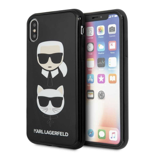 Maska Karl Lagerfeld TPU Choupette za iPhone X/XS crna (KLHCPXTPUKICKC)