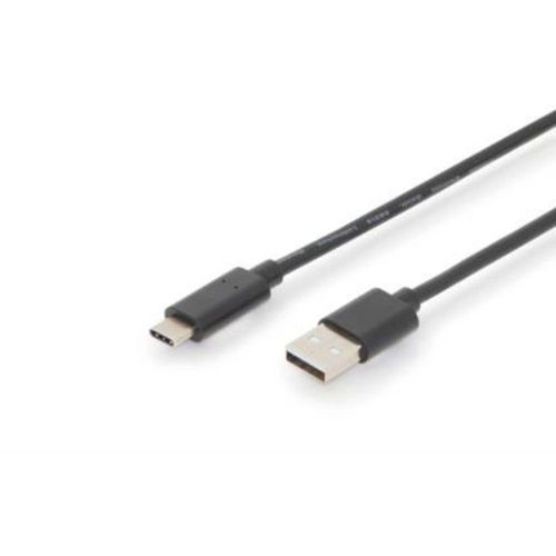 Digitus USB kabel USB 2.0 USB-C® utikač, USB-A utikač 3.00 m crna dvostruko zaštićen, utikač primjenjiv s obje strane AK-300148-030-S slika 1