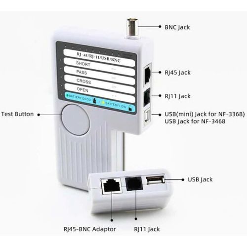 Tester Kablovski LAN Noyafa NF-3468 RJ11/ RJ45/ USB/ BNC slika 7