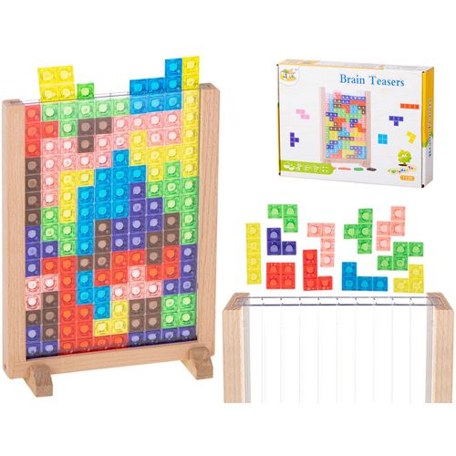 Montessori vertikalni tetris u drvenom okviru slika 1