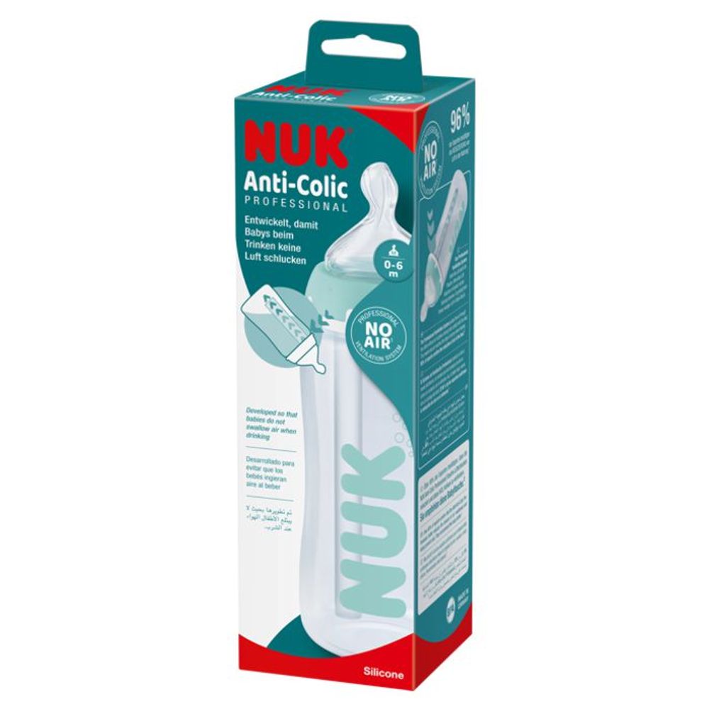 NUK Flašica Anti-Colic Professional sa indikatorom temperature 300ml 0-6mj slika 4