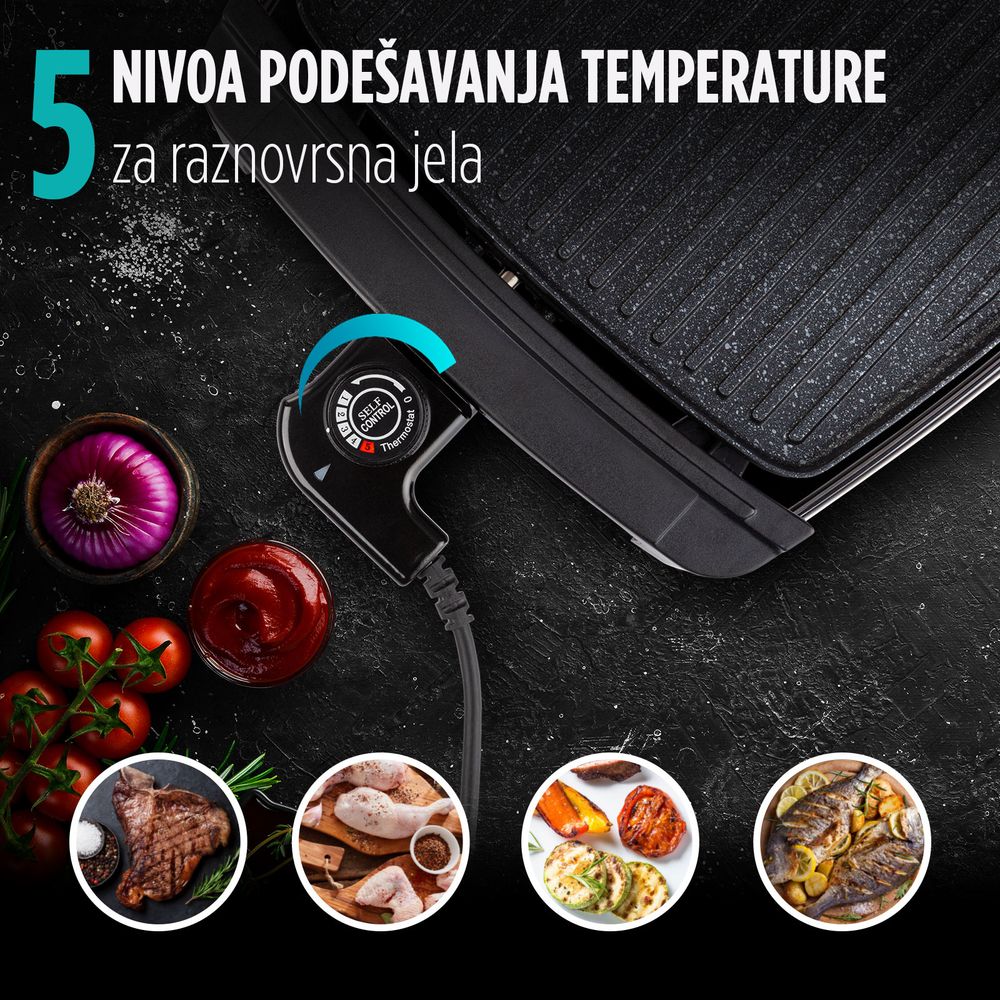 Rosmarino električni stolni roštilj Infinity, 1800-2200 W slika 5