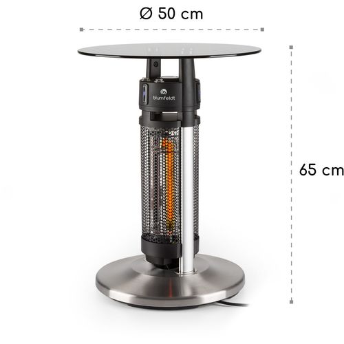 Blumfeldt Primal heat 65 bistro stol, Srebro slika 17