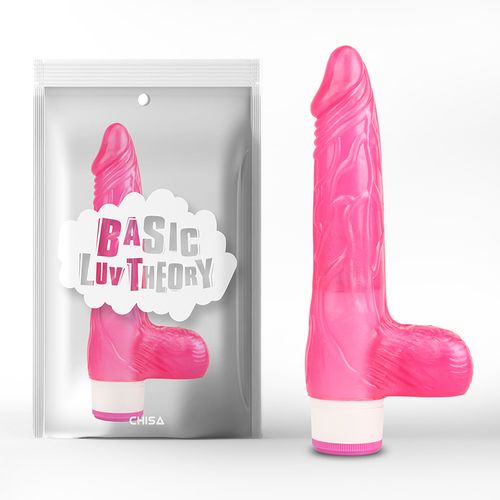 Realisticni vibrator sa testisima Luv Pleaser Pink slika 1