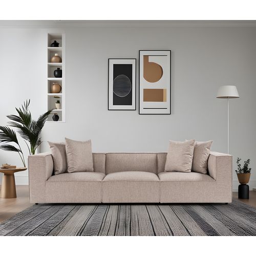 Sora 3 - Sand Beige Sand Beige 3-Seat Sofa slika 3