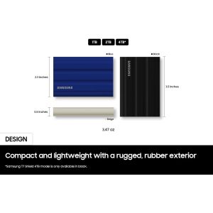 Samsung external SSD 4TB Type-C USB 3.2 Gen2 NVMe, IP65, T7 Shield