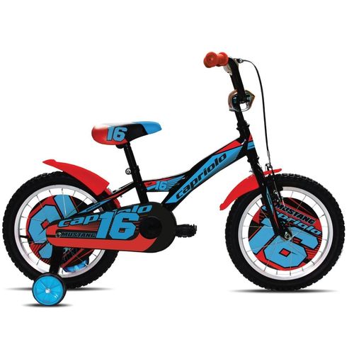 CAPRIOLO bicikl BMX 16"HT MUSTANG crna-plava slika 1