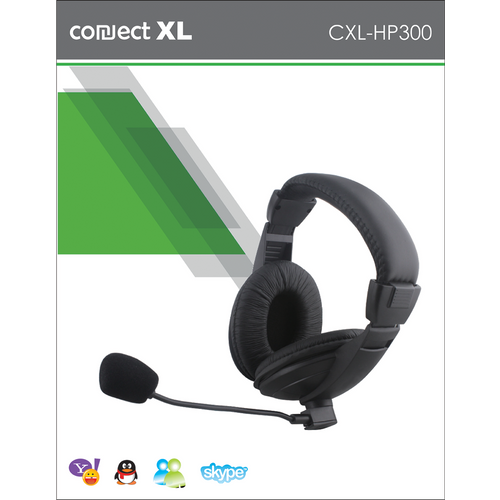 Connect XL Slušalice+mikrofon, set, konekcija Jack 3.5mm,kožni jastučić - CXL-HP300 slika 1