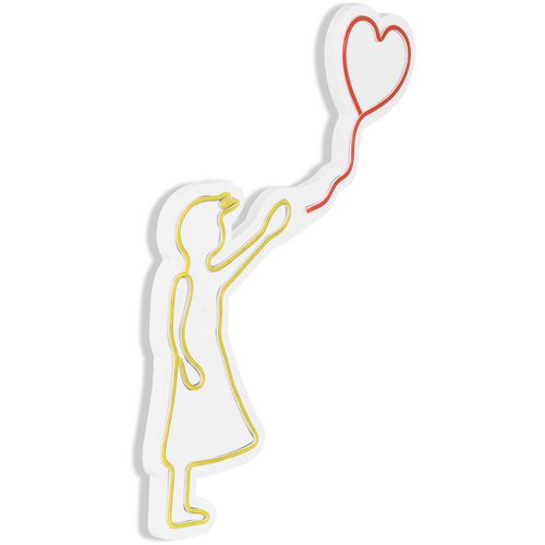 Wallity Ukrasna plastična LED rasvjeta, Balloon Girl - Yellow slika 7