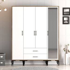 Kumsal STR - Walnut, White Walnut
White Wardrobe